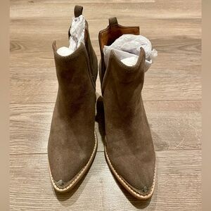 Jeffrey Campbell Women's Cromwell Suede Booties, Taupe, Size 7